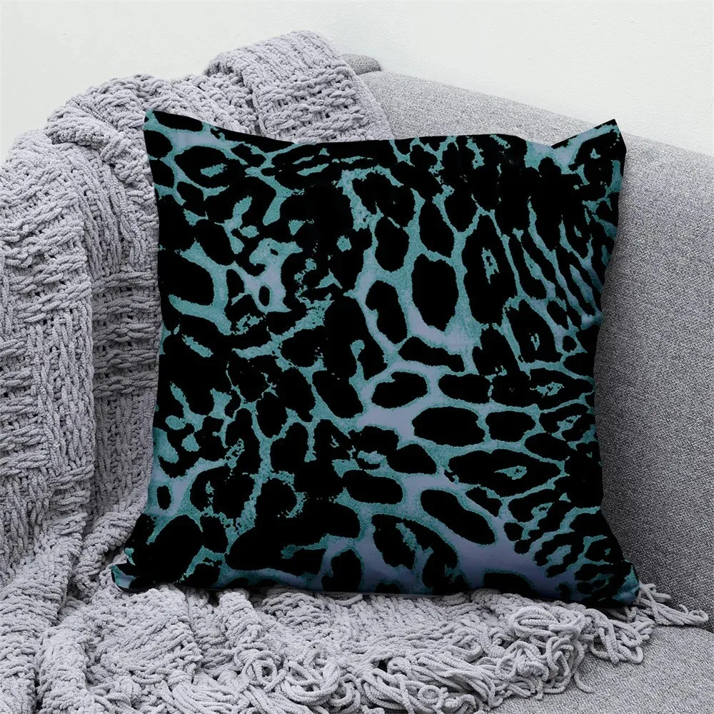 Leopard-Print Pillowcases For Stylish Pattern Cushion Cover Suitable For Sofa Bedroom Car Pillow Cover