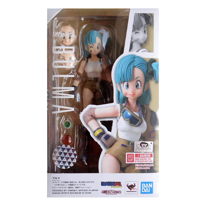 Bandai dragon ball S.H. Figuarts Childhood Chapter Bulma motorcycle clothing children's toys birthday gift Movable Model Figure