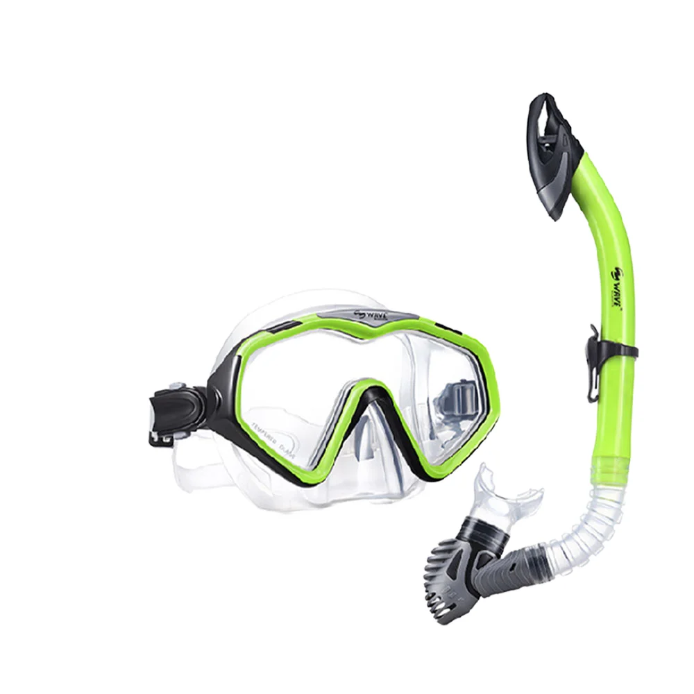 

Water Sports Scuba Silicone Mask with Tempered Glass Lenses Waterproof & Adjustable for divingpromote sales