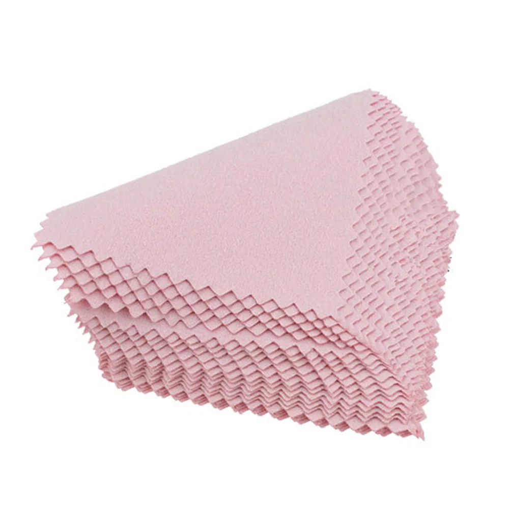 

50pcs Jewelry Cleaning Cloth Soft Reusable Silver Tarnish Care Polishing Cloth for Glasses Camera Phone Watch Glass Cleaning