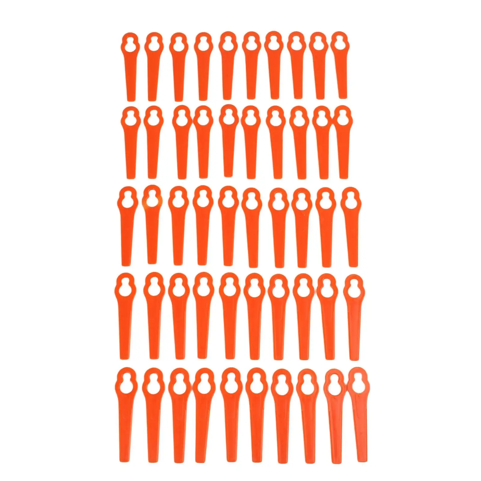 50pcs Grass Trimmer Blades Plastic Cutter Blades For FSA 45 Cordless Grass Trimmer Lawn Mower Replacement Blades Garden Tool