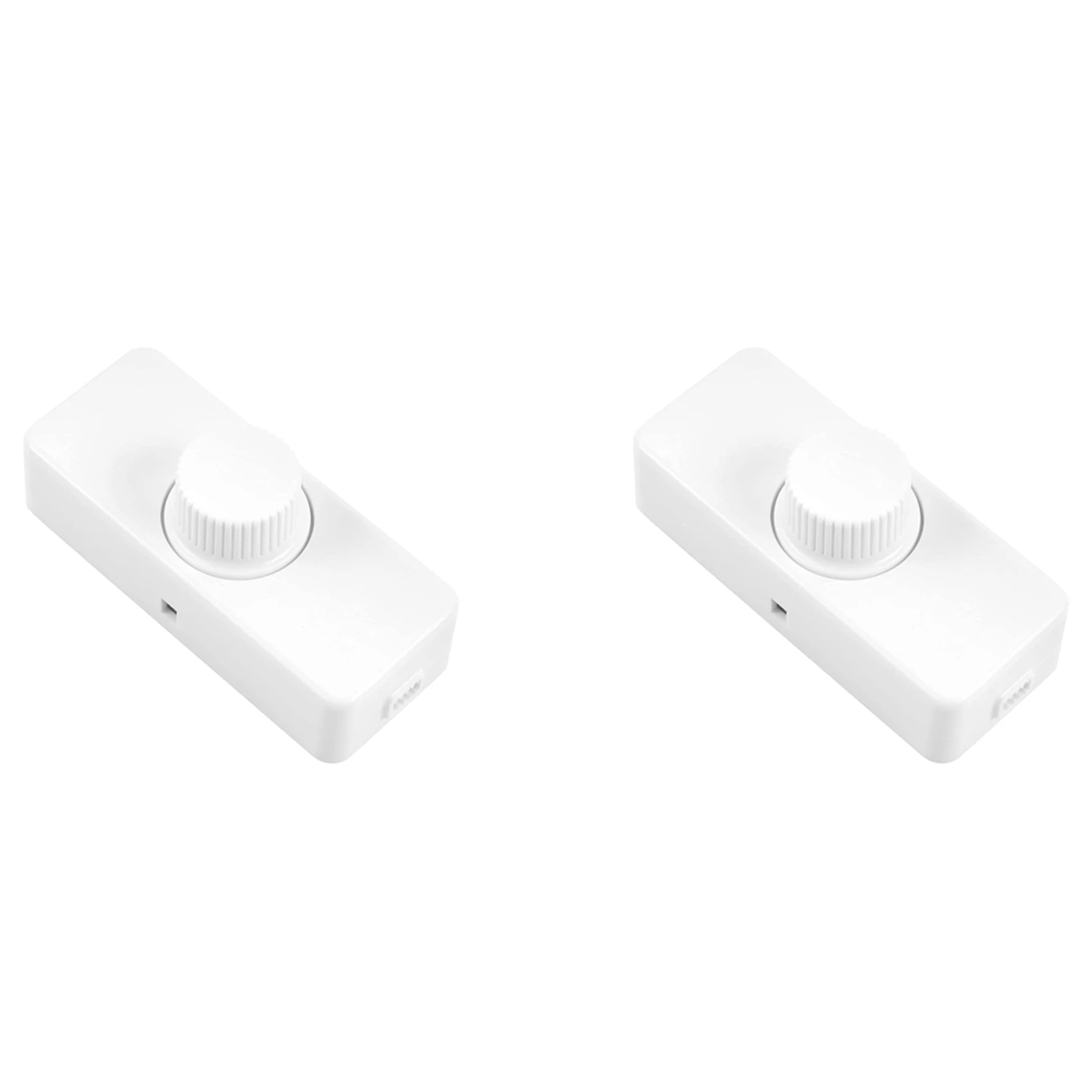 ONCE 2X Inline LED Dimmer Switch, Built-In Rotary ON/OFF And Knob Control Dimmer For Dimmable 3-100W LED/Incandescent White