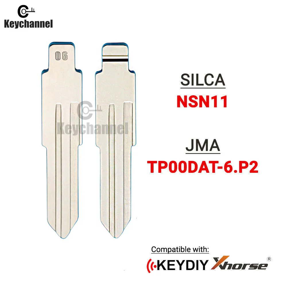 10 sztuk uniwersalny odwróć ostrze klucza pilota zdalnego sterowania Nissan typ NSN11 TP00DAT-6.P2 KD wymiana samochodu klucz składany ostrze dla Nissan Subaru Honda