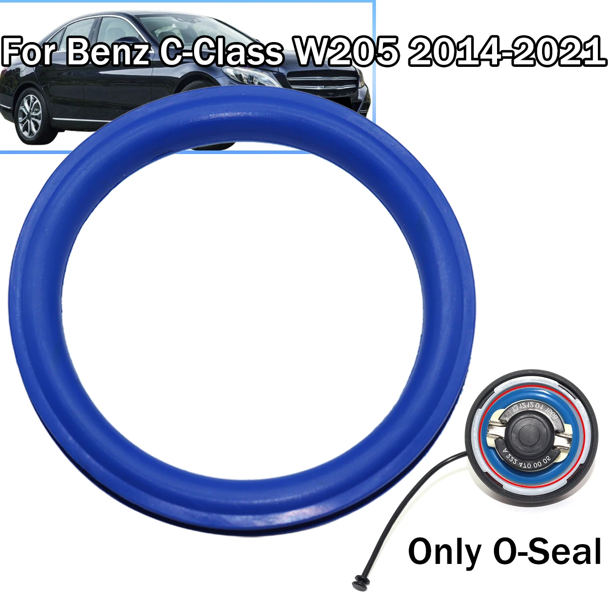 1PC Gas Cap Replacement Seal For Benz C-Class W205 2014-2021 Fuel Tank Filler Neck Repair V Shape O-ring Rubber Gasket Washer
