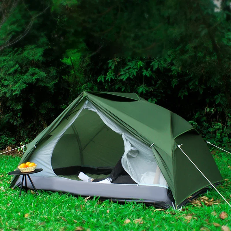 Outdoor Camping Tent Mountaineering Aluminum Pole Double Tent Four Season Camping Ultra Light Portable Tent Waterproof