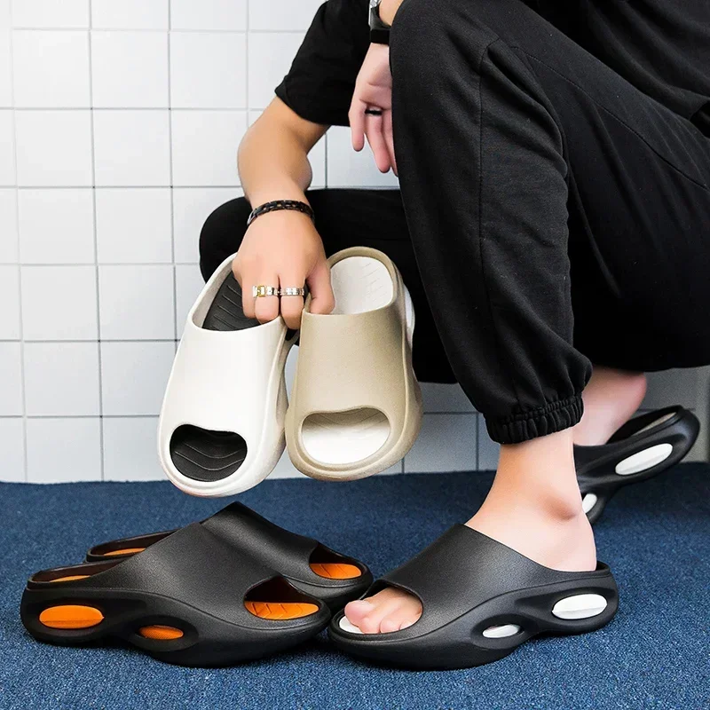 أحذية رجالي شباشب صنادل سميكة القاع المضادة للانزلاق موضة النعال الرياضية الشاطئ في الهواء الطلق زوجين مريحة إيفا 40-45 #3