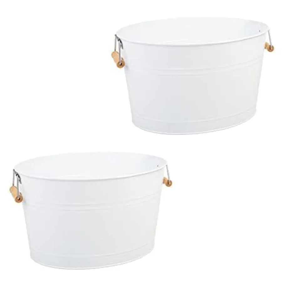 

Большая металлическая овальная ванна-холодильник для напитков, пива, вина, льда — портативный контейнер для холодных напитков объемом 18 литров (4,75 галлона) для вечеринок