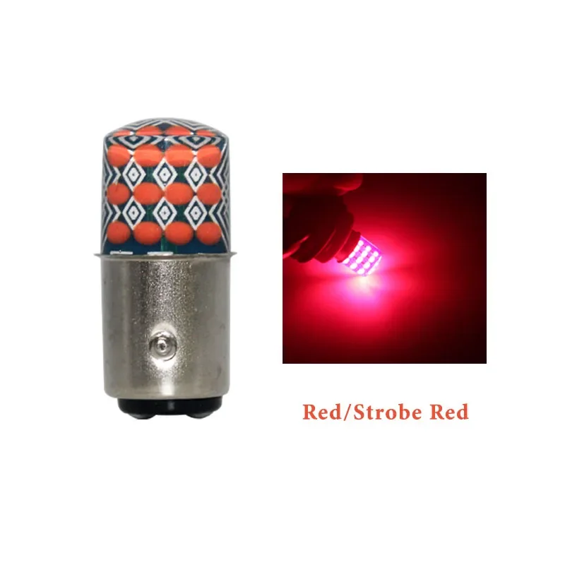 1/2 قطعة 1157 BAY15D P21/5 واط دراجة نارية ضوء الفرامل LED فلاش تحذير الذيل ضوء ضوء إحترافي 1157 مصباح ليد مصباح لمبة حمراء