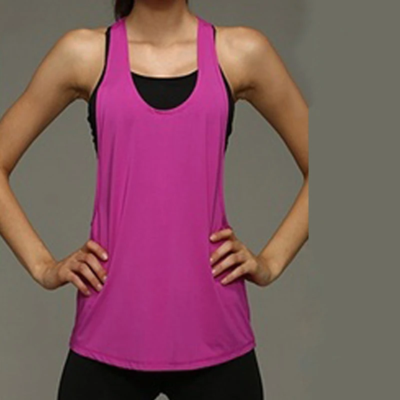 Women\'s Tank Tops Blouse Loose Sleeveless Shirt Gym Yoga Vest Training Running Vest Women Gym Tank Top Lady Fitness Sport Shirt