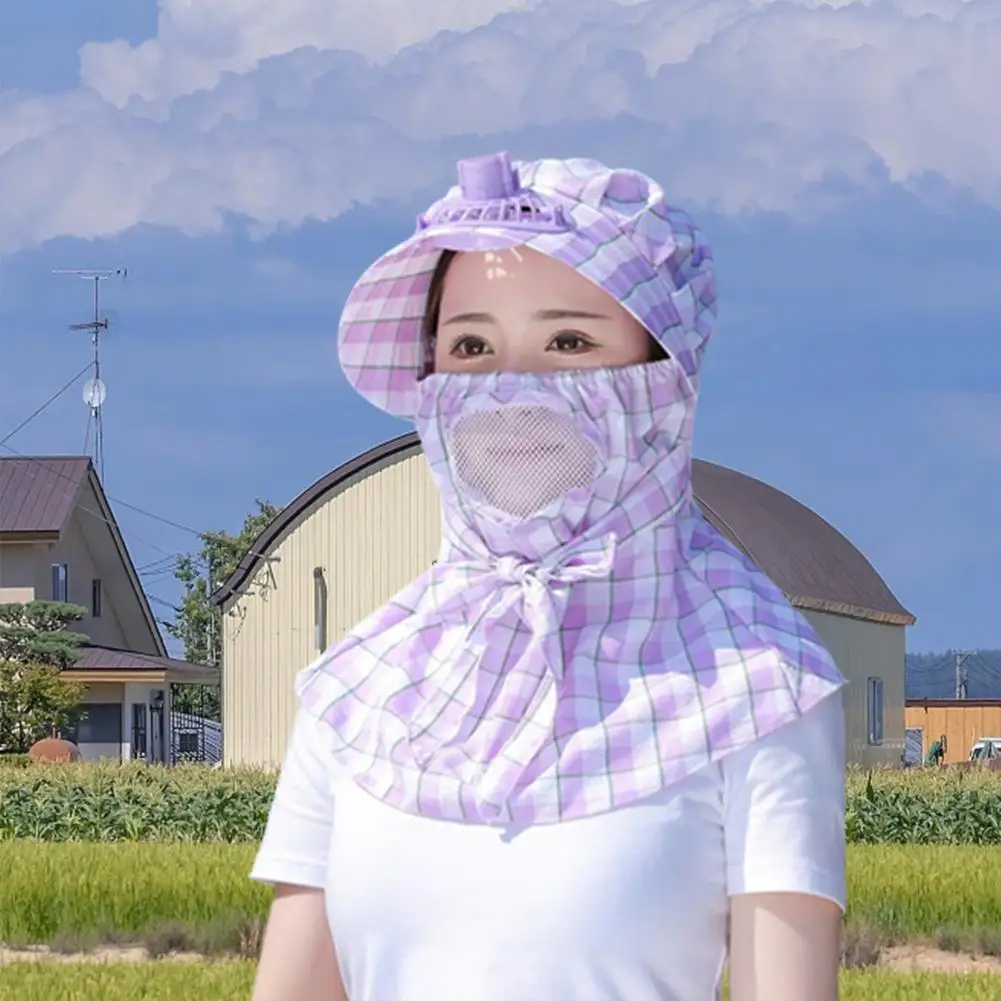 Breathable Cooling Fan Hat Sunscreen Fan Sun Visor Hat Fishing Cooling Usb Charging Hat Fan  UV Protection Shade Tea Picking