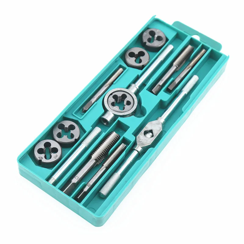 Multifunction Tap and Die Set 12/20/40PCS M3-M12 Metric Screw Thread Making Tools Plugs Hand Taps Straight Taper Threading Kit