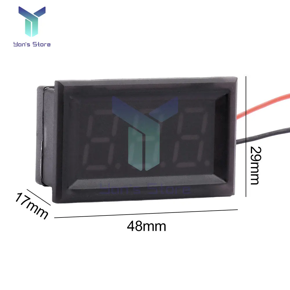 防水LEDデジタルディスプレイ,電圧計,電圧計,オートバイ,車,0.56インチ,DC4.5-30V, 1ピース,5個