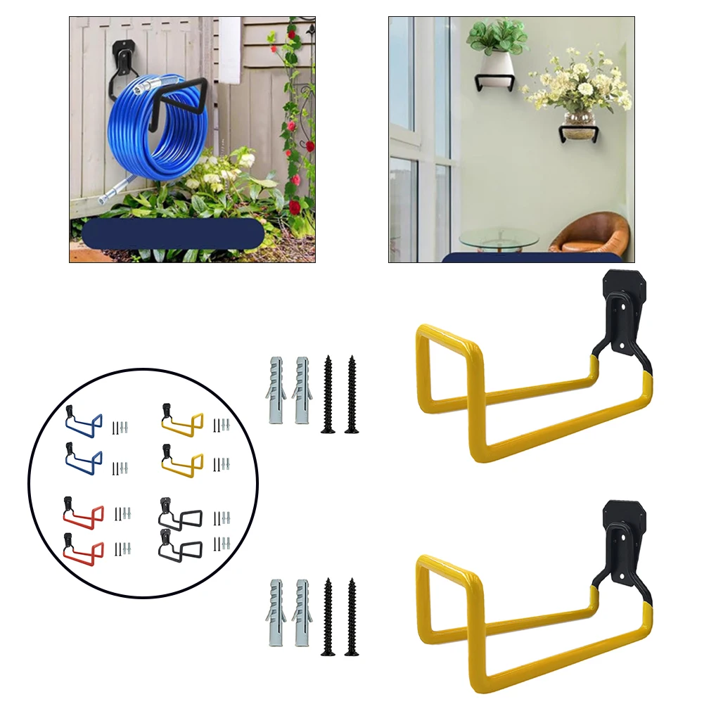 

2pcs Heavy Duty Garden Hose Holder Anti-Slip Wall Mount Storage Hook Home Outside Yard Garden Garage Accessories