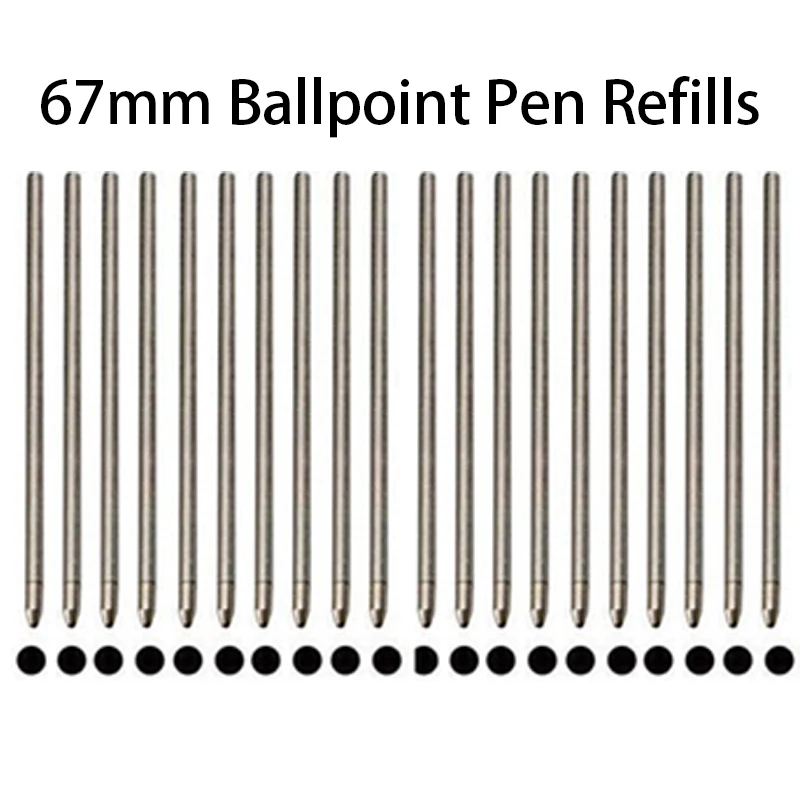 

50/10/5 PCS 67mm Pen Refill Metal Ballpoint Pen Refills Gifts Black Blue Red Pen Refills School Office Supplies Stationery