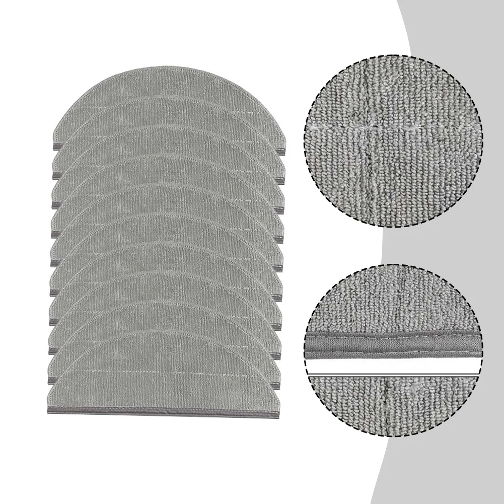 10Pcs Practical Replacement Mopping Pads Fit Mark 6 Pro Robot Vacuum Cleaner Household Floor Mopping Consumable Spare Accessory