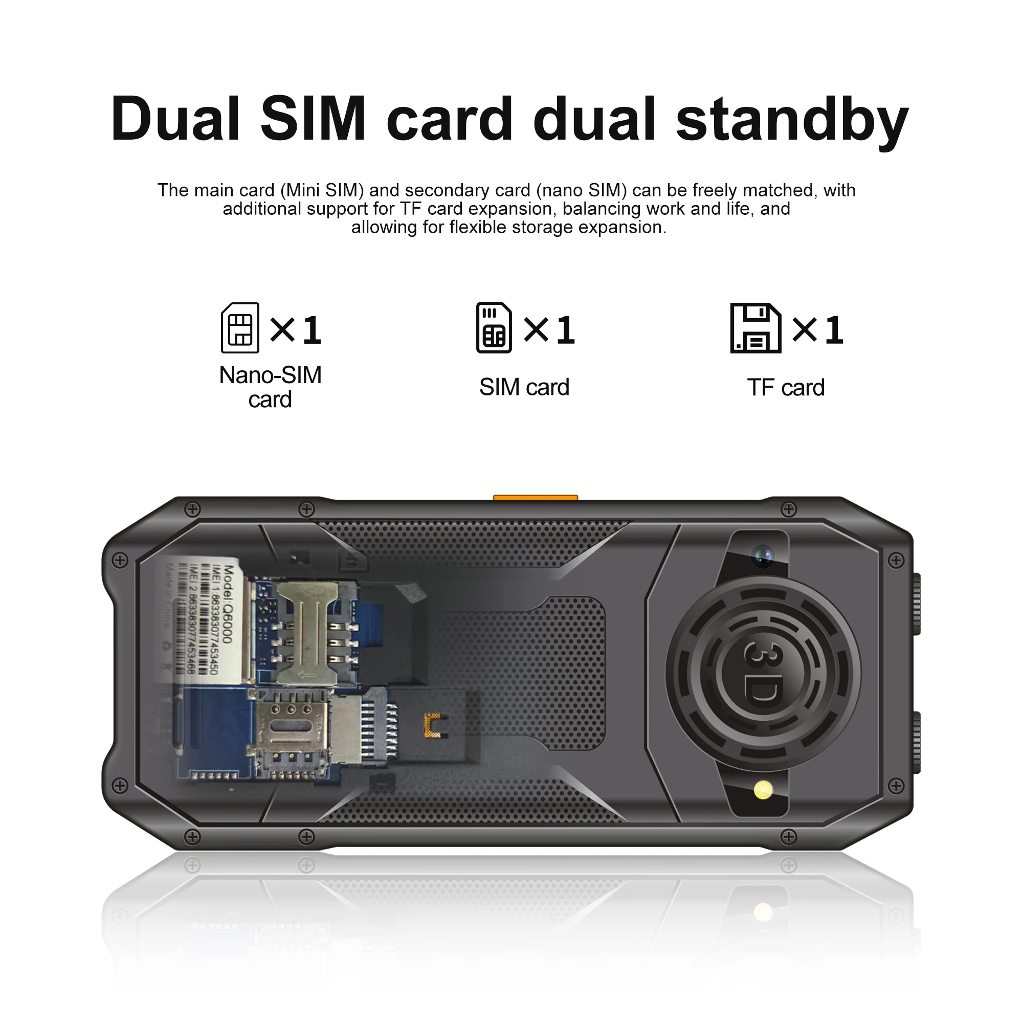 SERVO Q6000 bouton téléphone portable 2G GSM Vibration 2.4 "affichage vitesse cadran lecteur MP4 liste noire personnes âgées téléphone portable double SIM veille