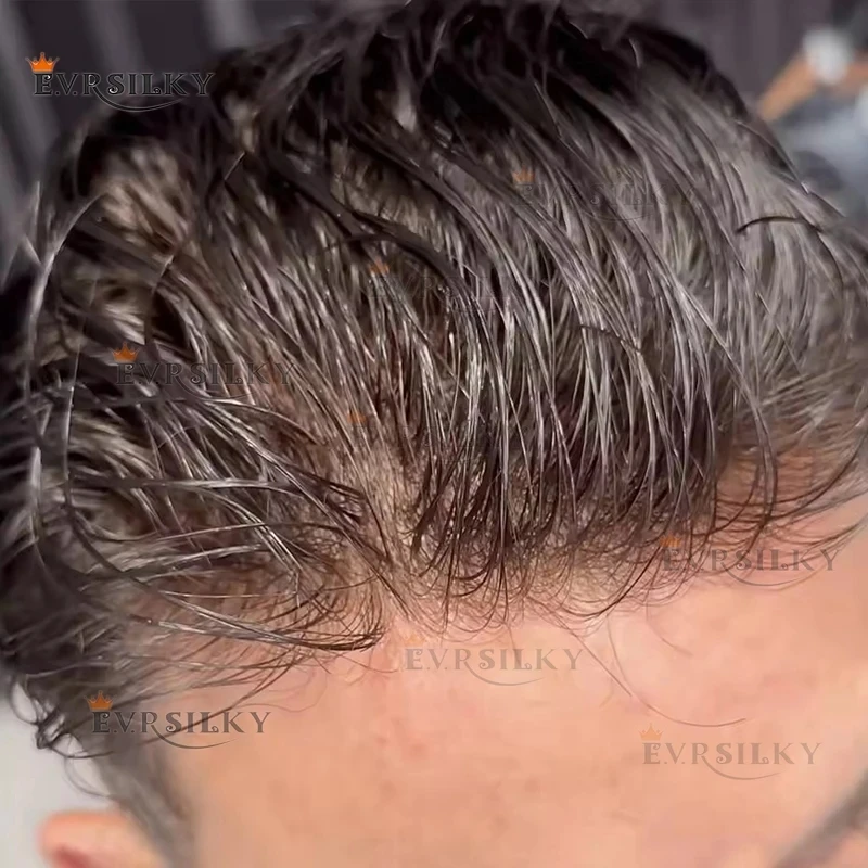 

Туpee Vloop 0.02 мм, ультратонкая, плотность 80-100%, для мужчин, коричнево-черный 1b80 210 # Система из натуральных человеческих волос с незаметной линией роста волос