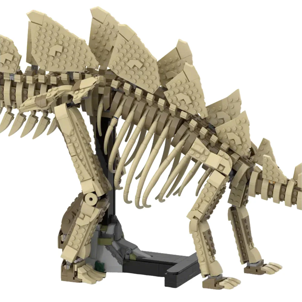 MOC Stegosaurus Fossil Building Blocks Dinosaur Skeleton Natural History Science Education Toy Home Decor Adult Gift