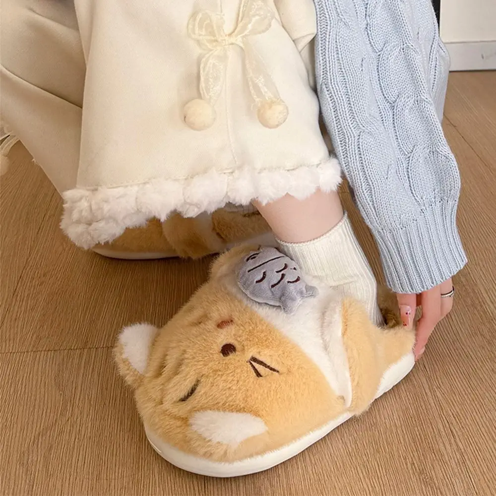 عدم الانزلاق الإبداعية الكرتون شباشب بصور حيوانات لينة سميكة القاع النعال النسائية دائم الدفء المنزل النعال الأحذية المنزلية #2