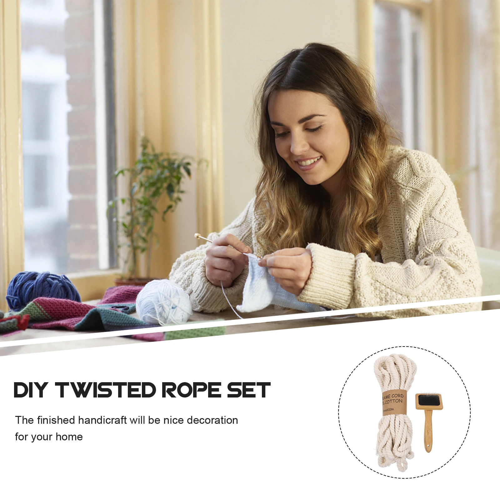 

Macrame Cord Set Wall Hanging Craft Rope Diy Woven Tapestries Natural Cotton Decor Cord Strong Thread Home Decoration