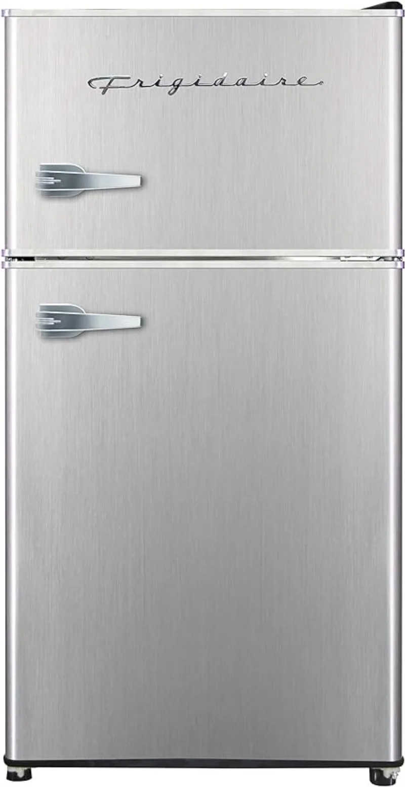 

Frigidaire EFR341, 3.1 cu ft 2 Door Fridge and Freezer, Platinum Series, Stainless Steel, Double