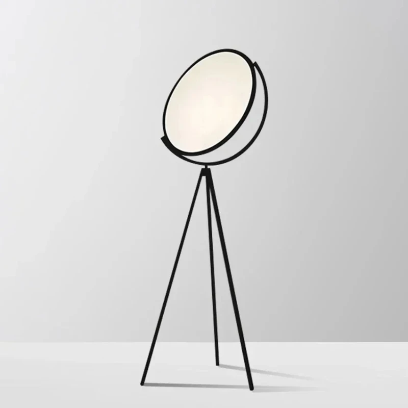 

Nordic Minimalist Round Led Floor Lamps Acrylic for Living Room Sofa Study Bedroom Home Design Tripod Adjustable Art Luminaire
