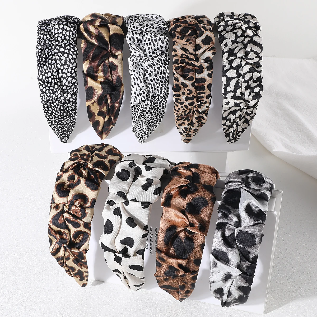 1/3Pcs Bohemian Leopard Pattern Headbands for Women Twisted Knotted Floral Hair Band Girls Vintage Hairbands Hair Accessories ﻿