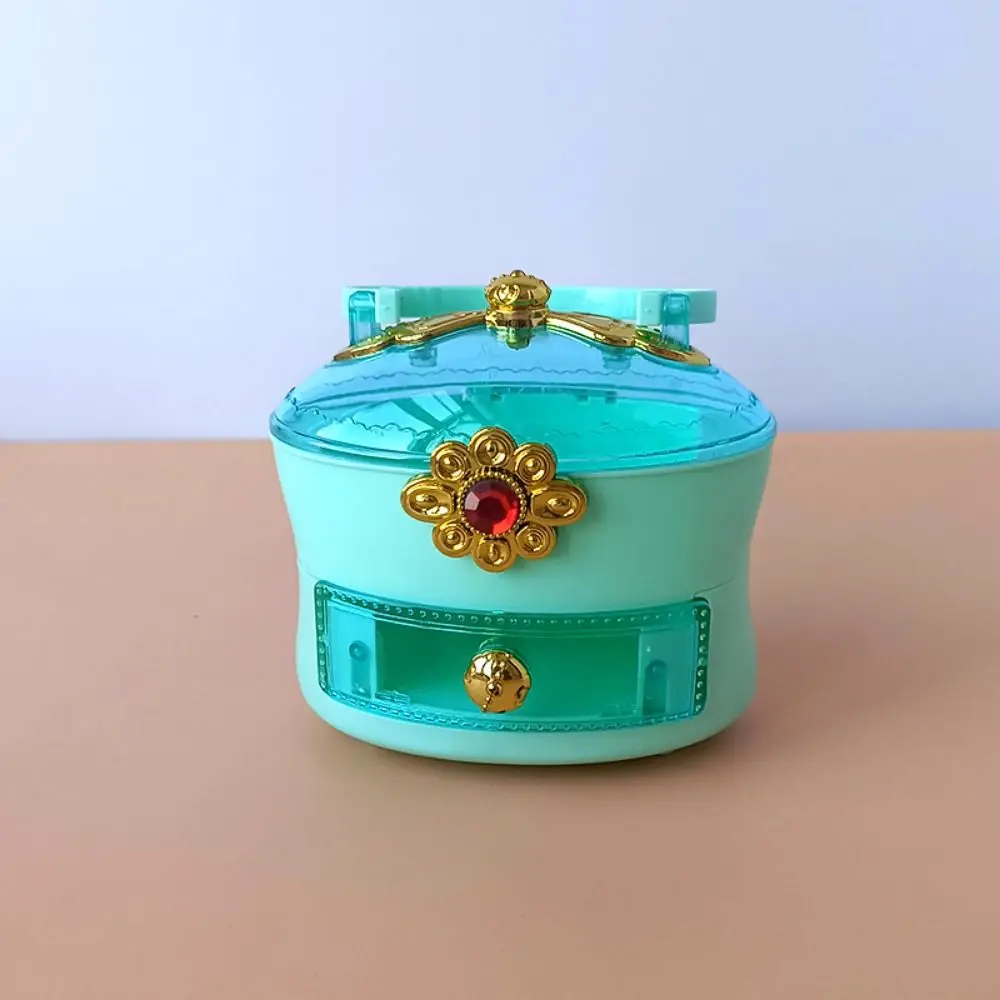 Miniature With Handle Dollhouse Jewelry Box Non-toxic Cute DIY Drawer Box Cartoon Mini Storage Box Makeup Tool