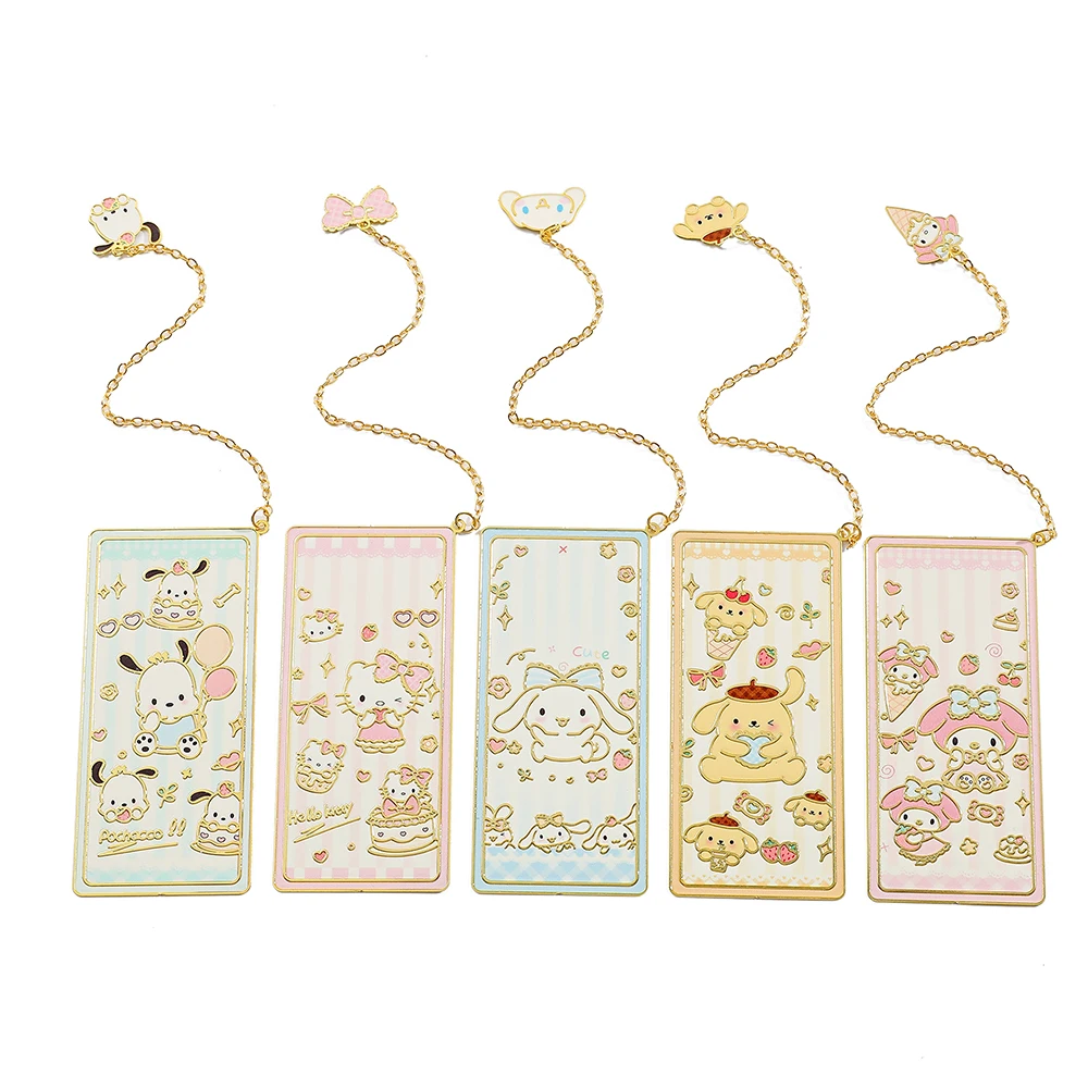 Cute Sanrio Cinnamoroll Hellokitty Melody Bookmark Kawaii Book Page Marker Cartoon Collect Souvenirs for Boys Girls Stationery