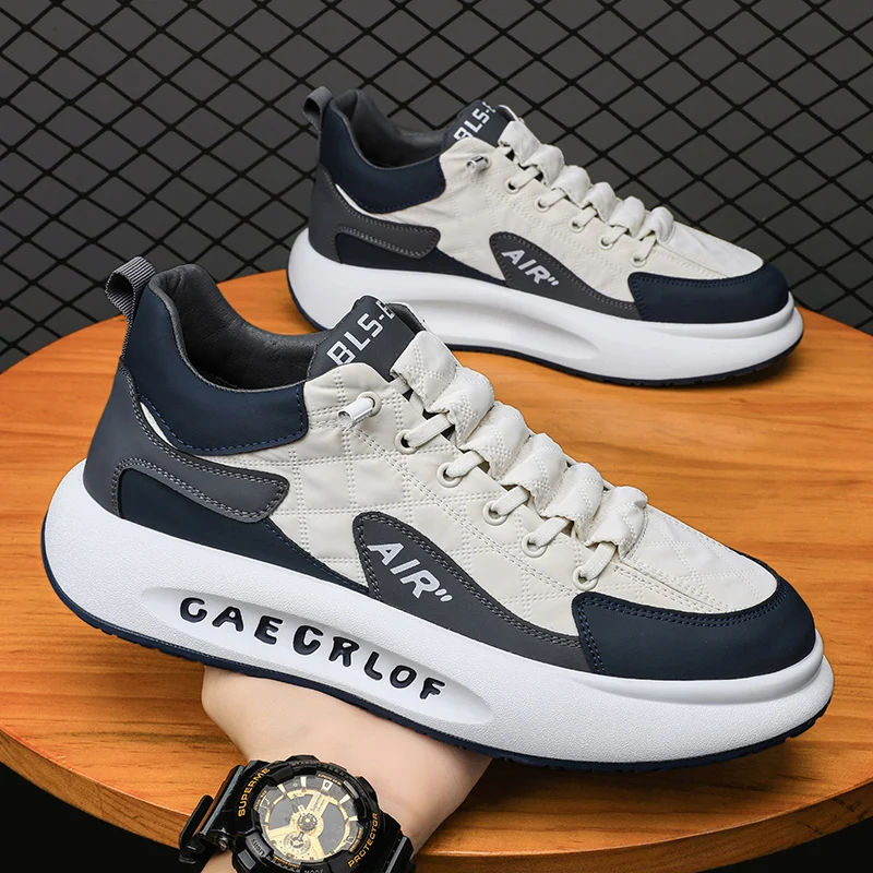 

Мужская деловая повседневная спортивная обувь, четыре сезона, уличные дышащие кроссовки на толстой подошве, модная модная обувь, мужские кроссовки