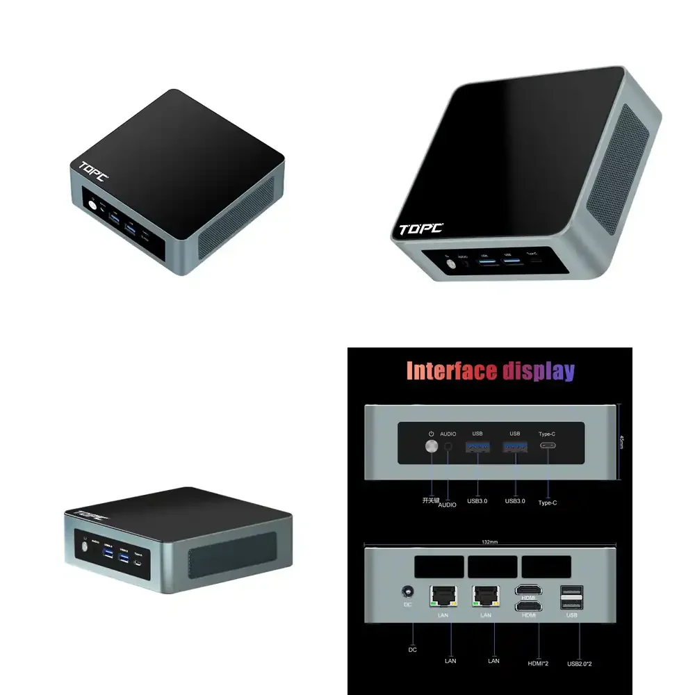 Ryzen 7 6800H 8 Core CPU Mini PC DDR5 64GB RAM 512GB NVMe SSD 2.5G LAN Dual DisplayPort WiFi 6 Windows 11 Desktop