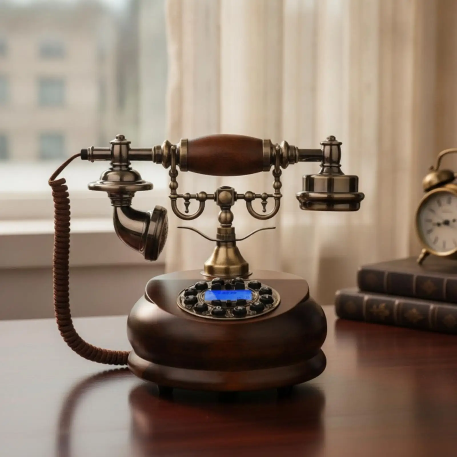 Corded Desk Phone Compact Vintage Corded Desk Phone Retro Landline Telephone