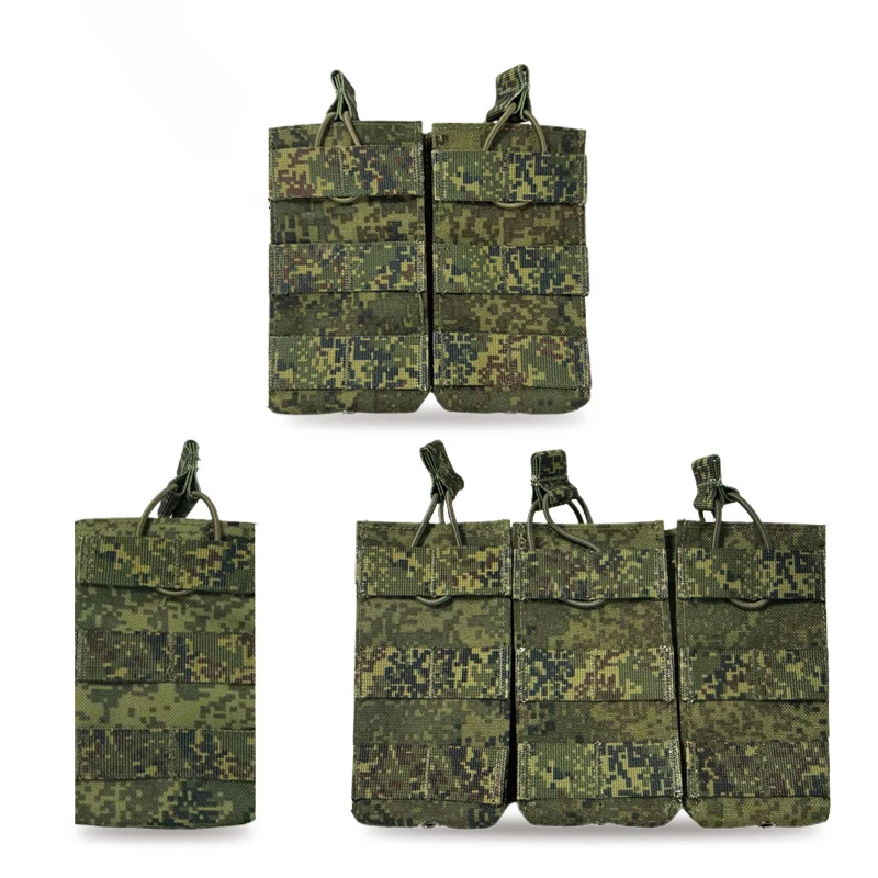 Single, Double and Triple Magazine Pouch for Tactical Belts and Vests, EMR /SWISS M70 BLOODY , Camouflage Customizable colors