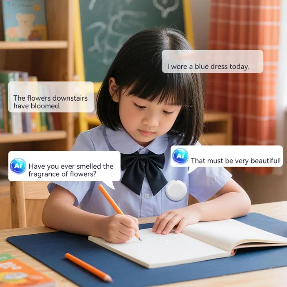 AI English Speaking Practice Device Bluetooth 5.4 Pronunciation Trainer Bilingual Translator for Travel Study