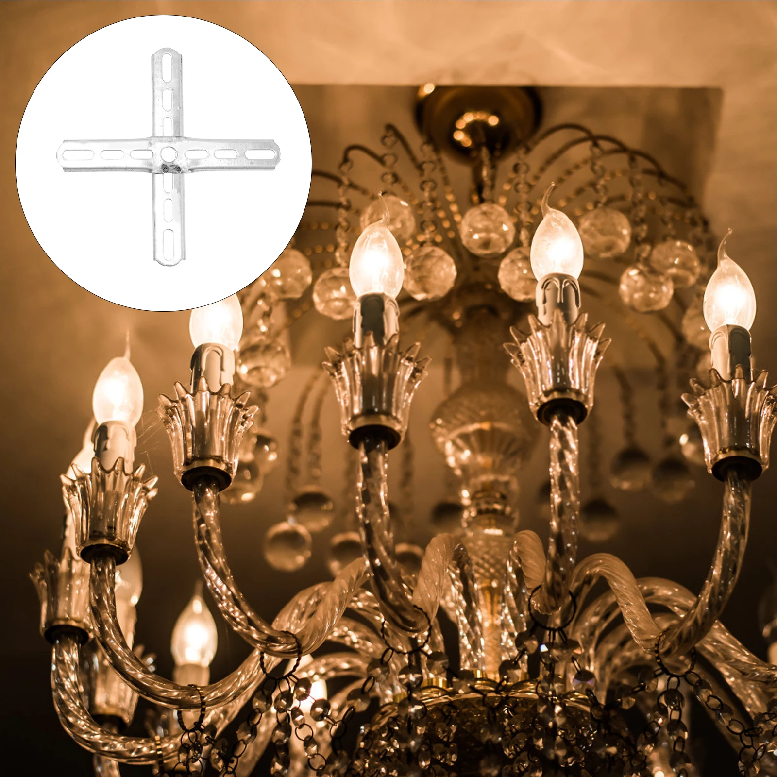 

4 pcs Cross Lamp Fixture Parts Brackets Iron Mounting for Chandeliers Ceiling Lights Wall Lamps Living Room Bedroom Office