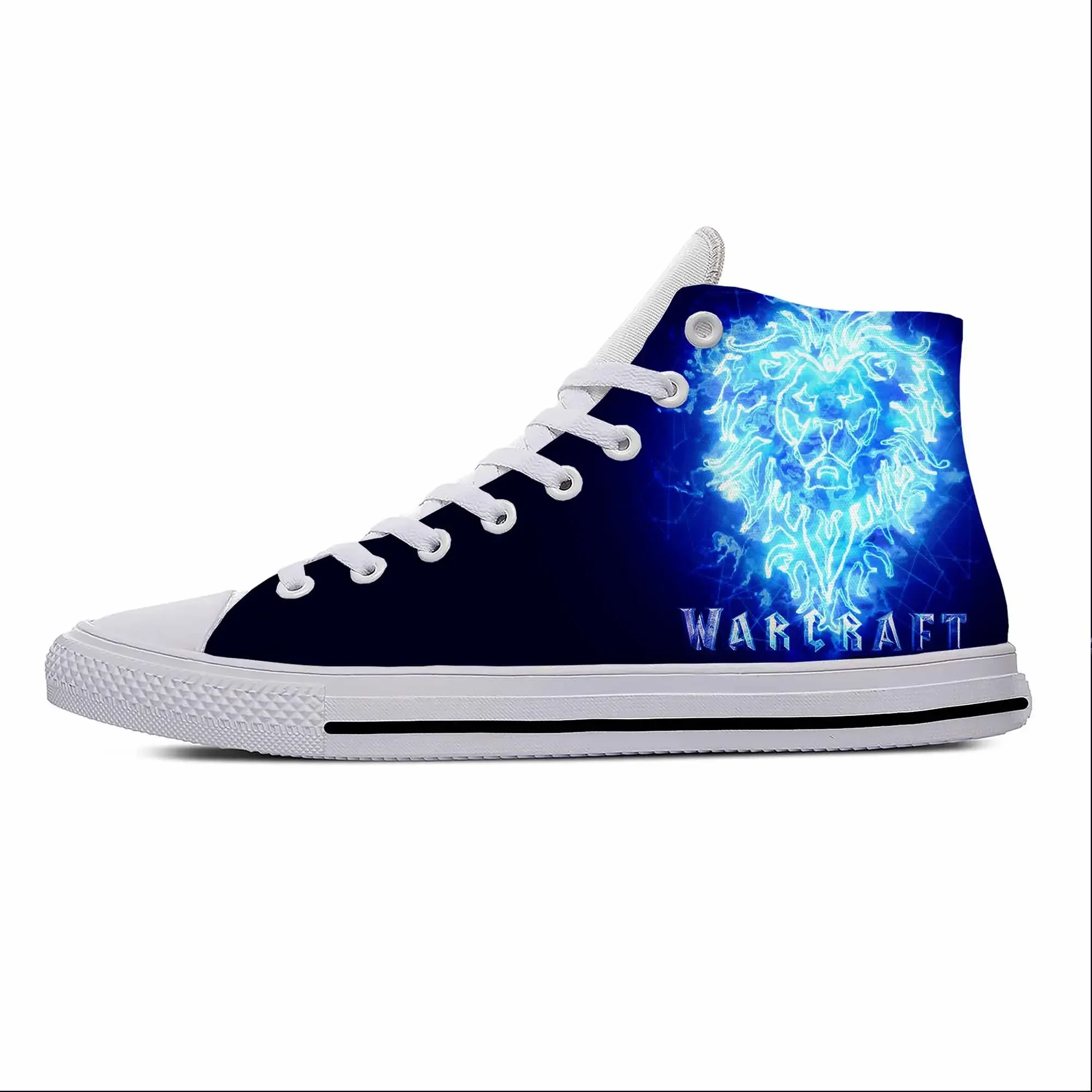 Wow Anime Game Cartoon World of Warcraft Alliance Casual Shoes High Top Lightweight Board Shoes Breathable Men Women Sneakers