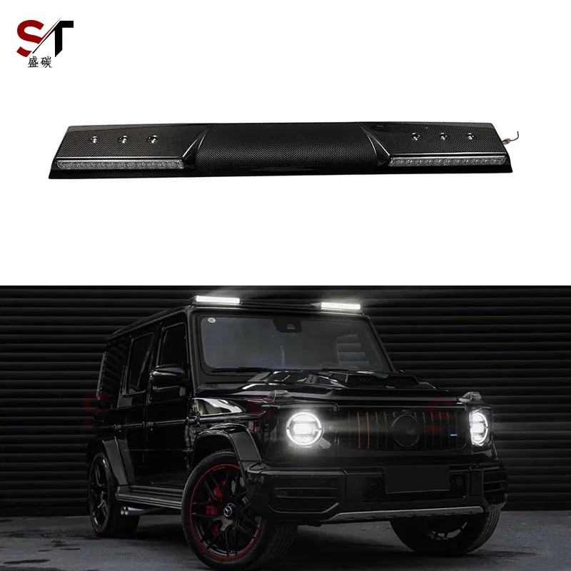 

Подходит для Mercedes-Benz, большой G-класс W463 W464, сухой светильник на крыше из углеродного волокна G63 G500, модифицированный потолочный светильник BS