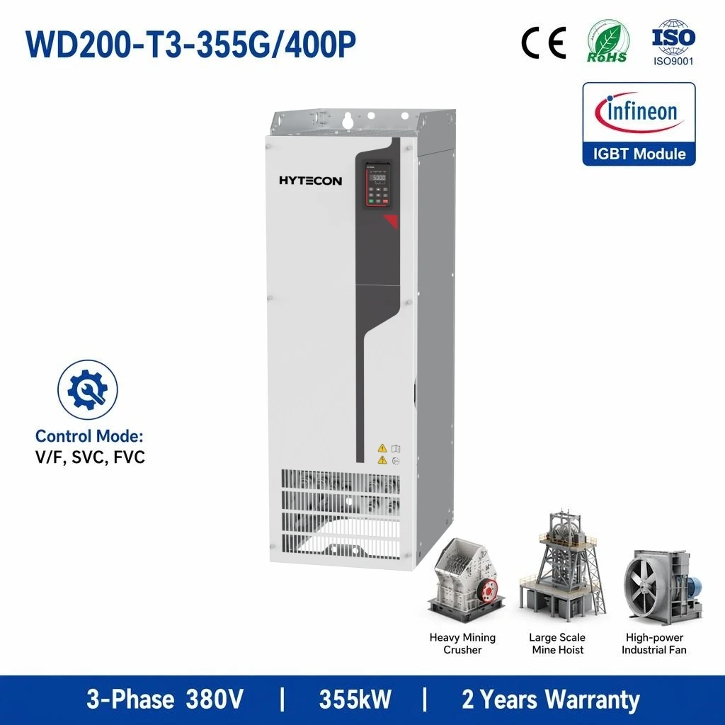 Universal AC Drive Energy Saving High Torque 355KW 400KW VFD Frequency Converter 3 Phase 380V 480HP 540HP Vector Control