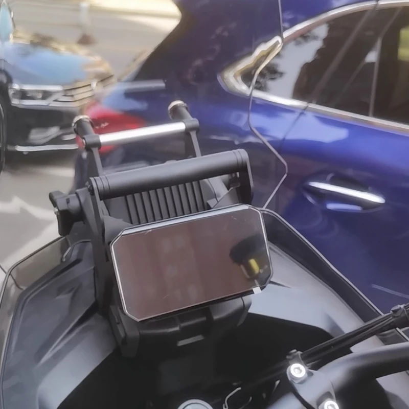 اكسسوارات الدراجات النارية الهاتف المحمول لتحديد المواقع والملاحة لوحة قوس CF700MT الزجاج الأمامي حامل حامل صالح ل CFMOTO 700MT MT700 2025 #6