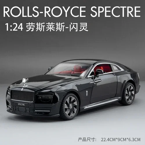Modèle de voiture en alliage Rolls Royce Spectre pour garçons, simulation, son, lumière, collectif, 