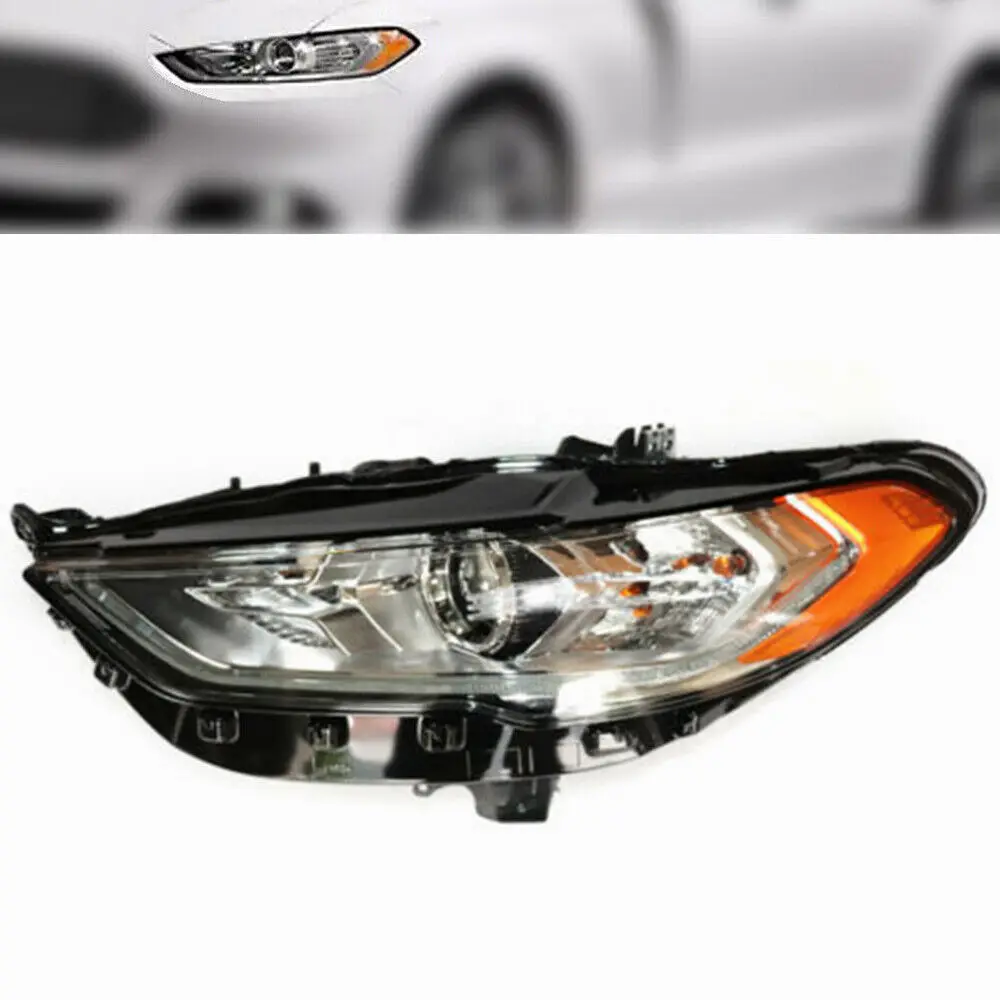 Driver Side Halogen w/ LED Headlight Durable Left Side Headlamp Fits For 2017-2020 Ford Fusion Halogen LH New