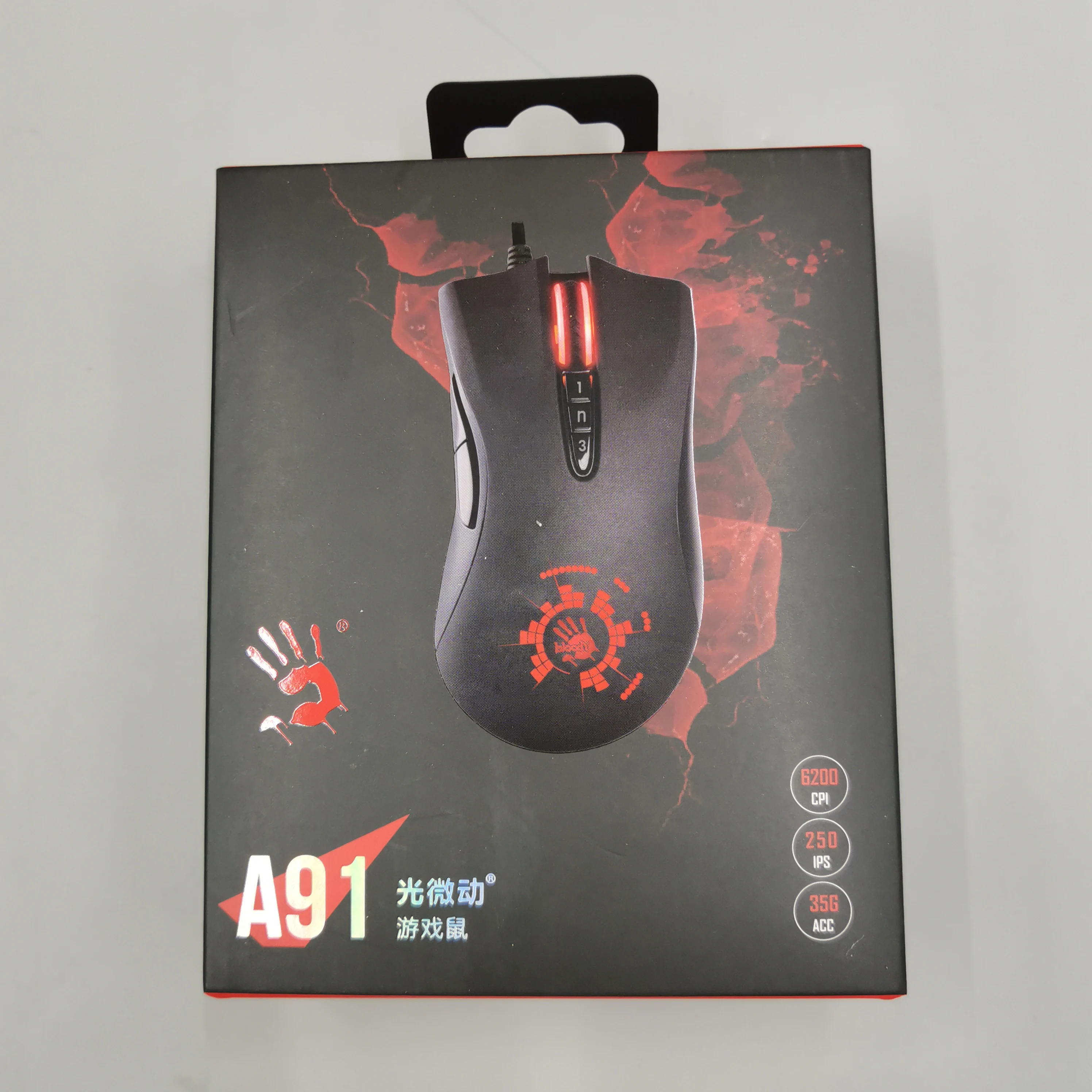 A4Tech Bloody A91 ماوس سلكي بنقرة واحدة ماكرو Io1 ماكرو محرك بصري 8 برمجة ماكرو Gamingaccessories ماوس
