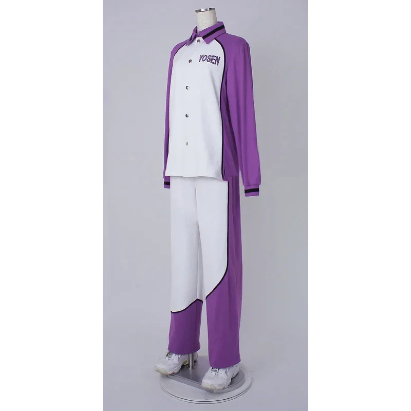 Kuroko Geen Basketbal (Basketbal Van Kurokos) Yousen Middelbare School Atsushi Murasakibara Jersey Cosplaykostuum Met Lange Mouwen