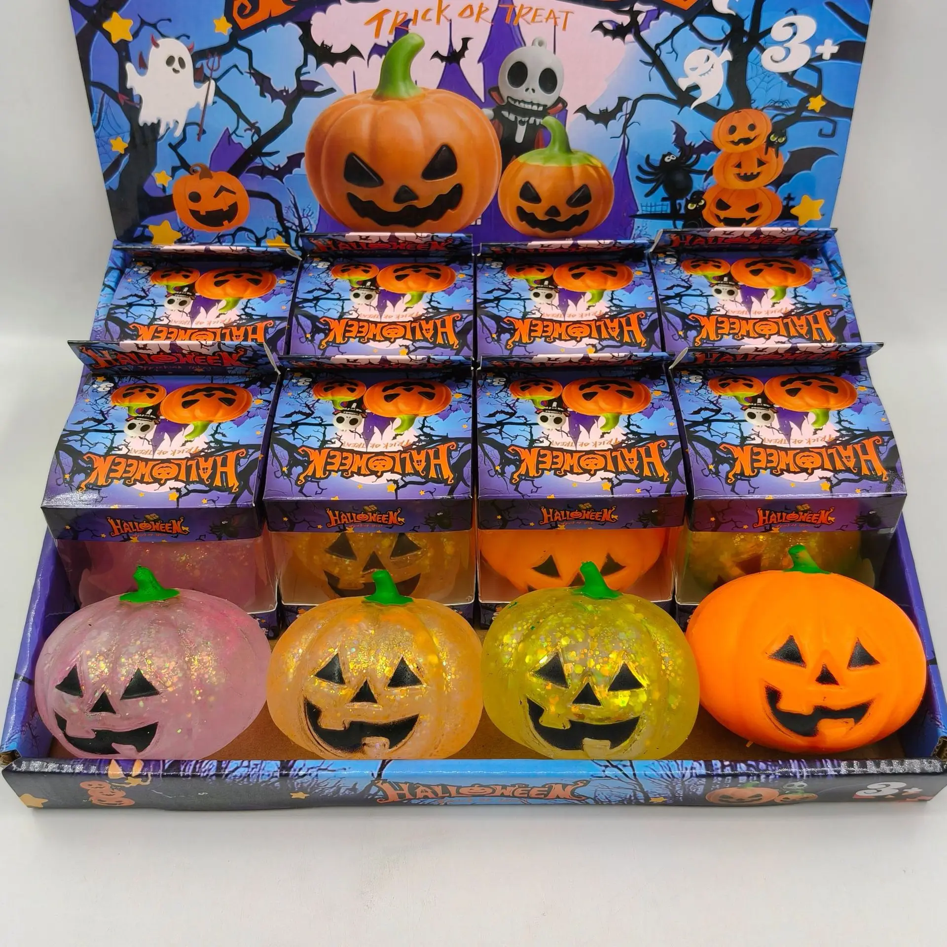 Halloween Pumpkin Head Slow Rising Squishy Toy, Maltose-Soft Squeeze Stress Relief Relaxation Fidget Toy