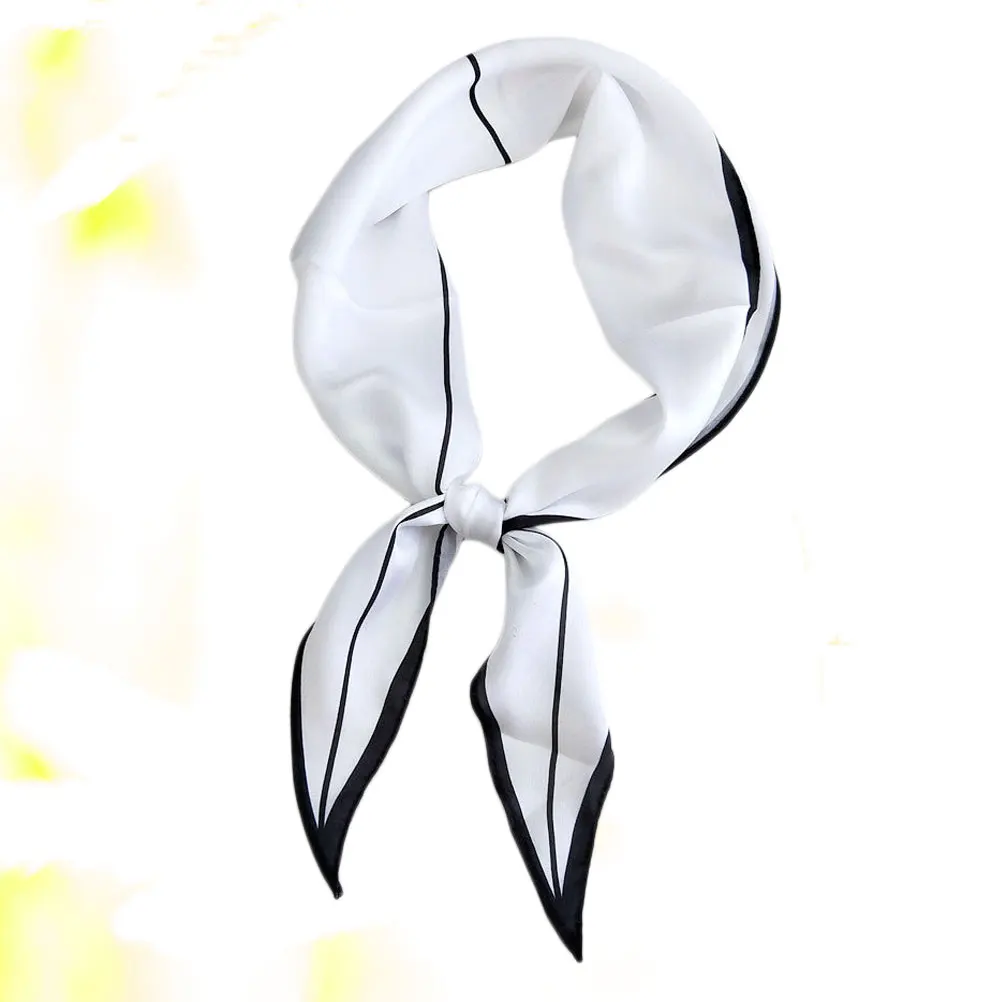 

Fashion Scarf Emulation Silk Lightweight Dots Print Spring Autumn Neck Decoration Chiffon Material