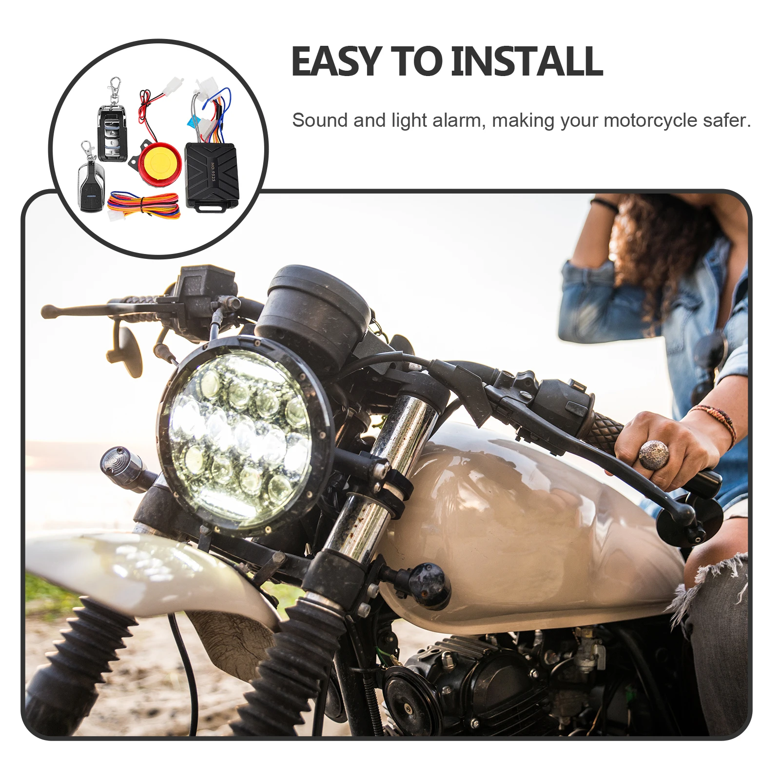 

Alarm Motorcycle Remote Start Kit Security System Vibration Alert Horn Sound DC12V Bikes Truck Accessories Comprehensive