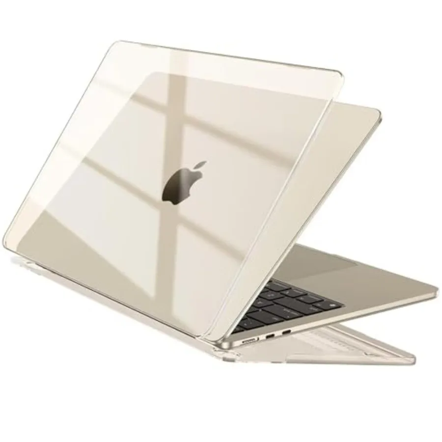 

Case Compatible with MacBook Air 13 inch M5 2026-2022 M4 M3 M2 A3449 A3240 A3113 A2681, Crystal Hard Shell Scratch Resistant Pr