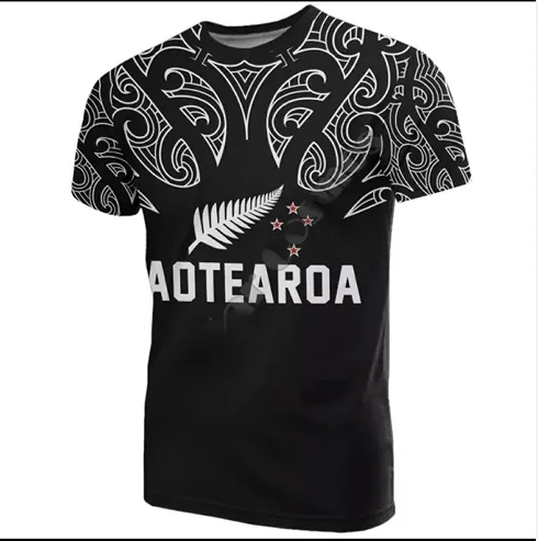 

Low Price Wholesale Polynesian Traditional Tribal Pattern Hawaiian Print T-shirt Summer Breathable T-Shirt Blank Top Design