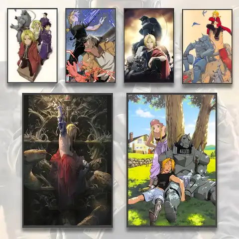 F-Fullmetal Alchemist Comics Poster Premium PP Wall Decal - Peel & Stick, HD Print, Waterproof Home Decor