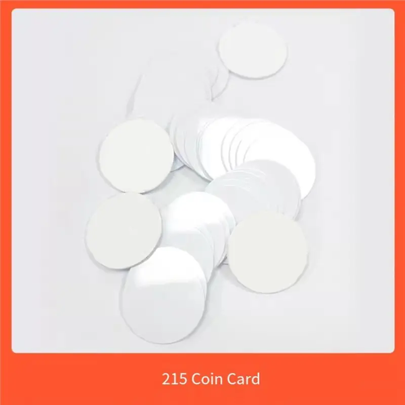 [B24B!】 For 215 Chip 50Pcs Electronic Tag Coin Card PVC 215 Stickers Labels 25Mm For Phone Game